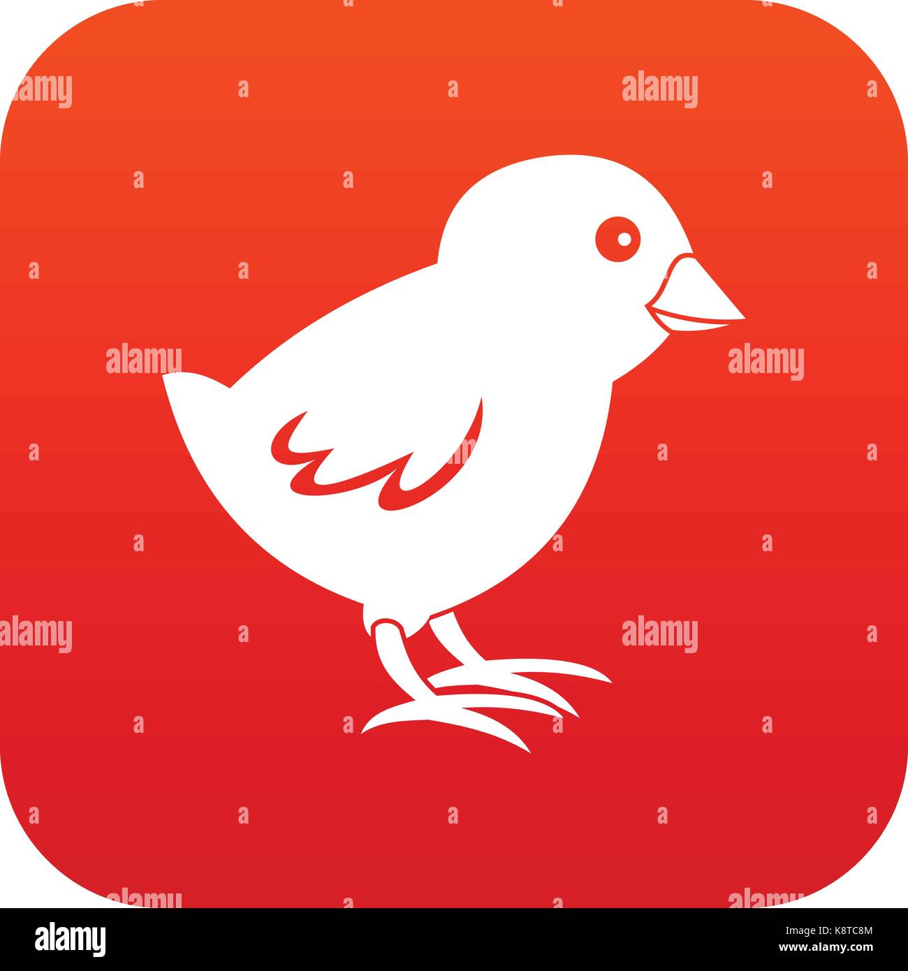 Chick icon digital red Stock Vector Image & Art - Alamy