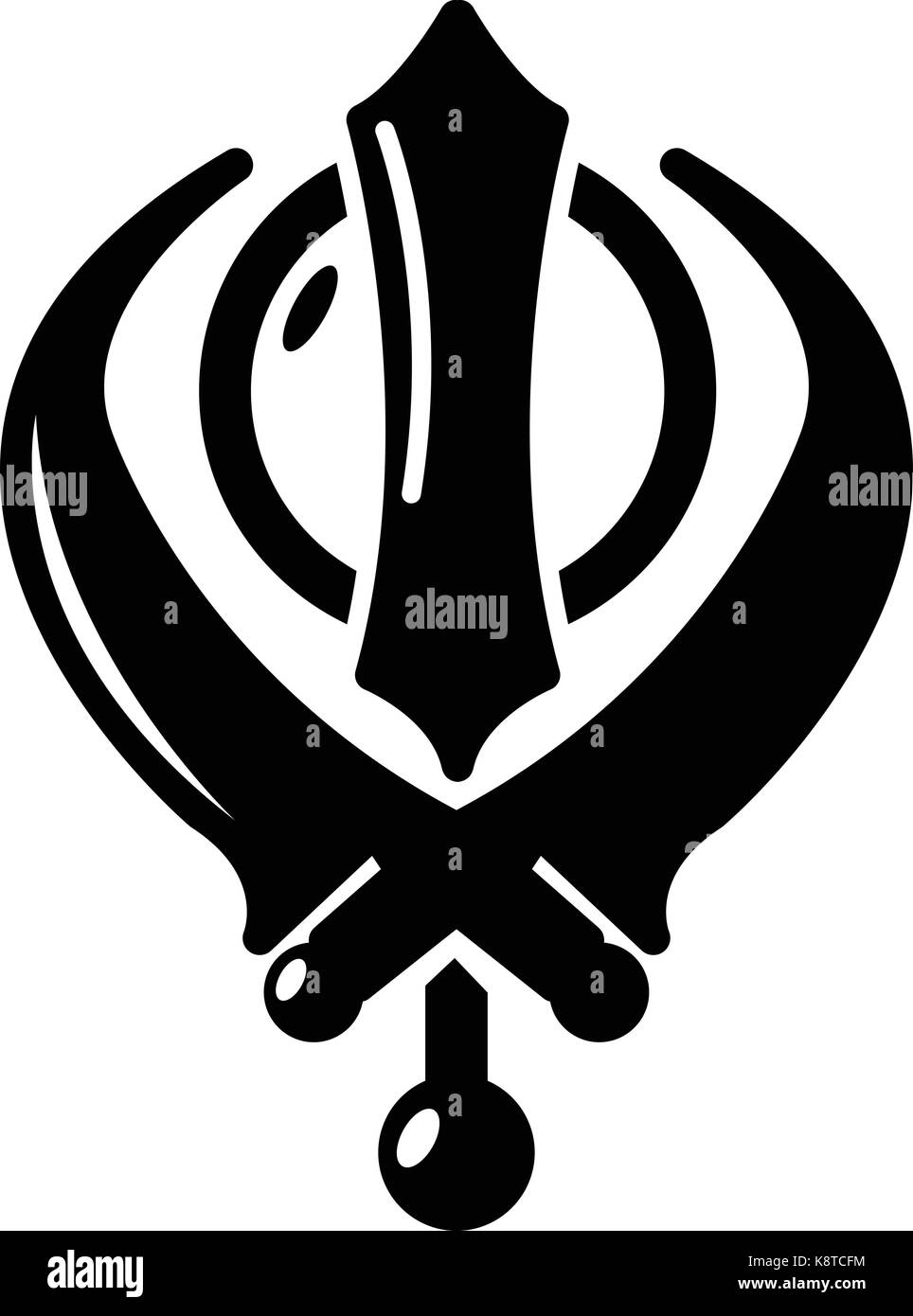 Khanda symbol sikhism religion icon , simple style Stock Vector Image & Art  - Alamy