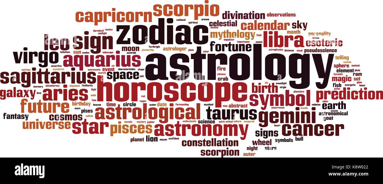 Astrology word cloud concept. Vector illustration Stock Vector Image