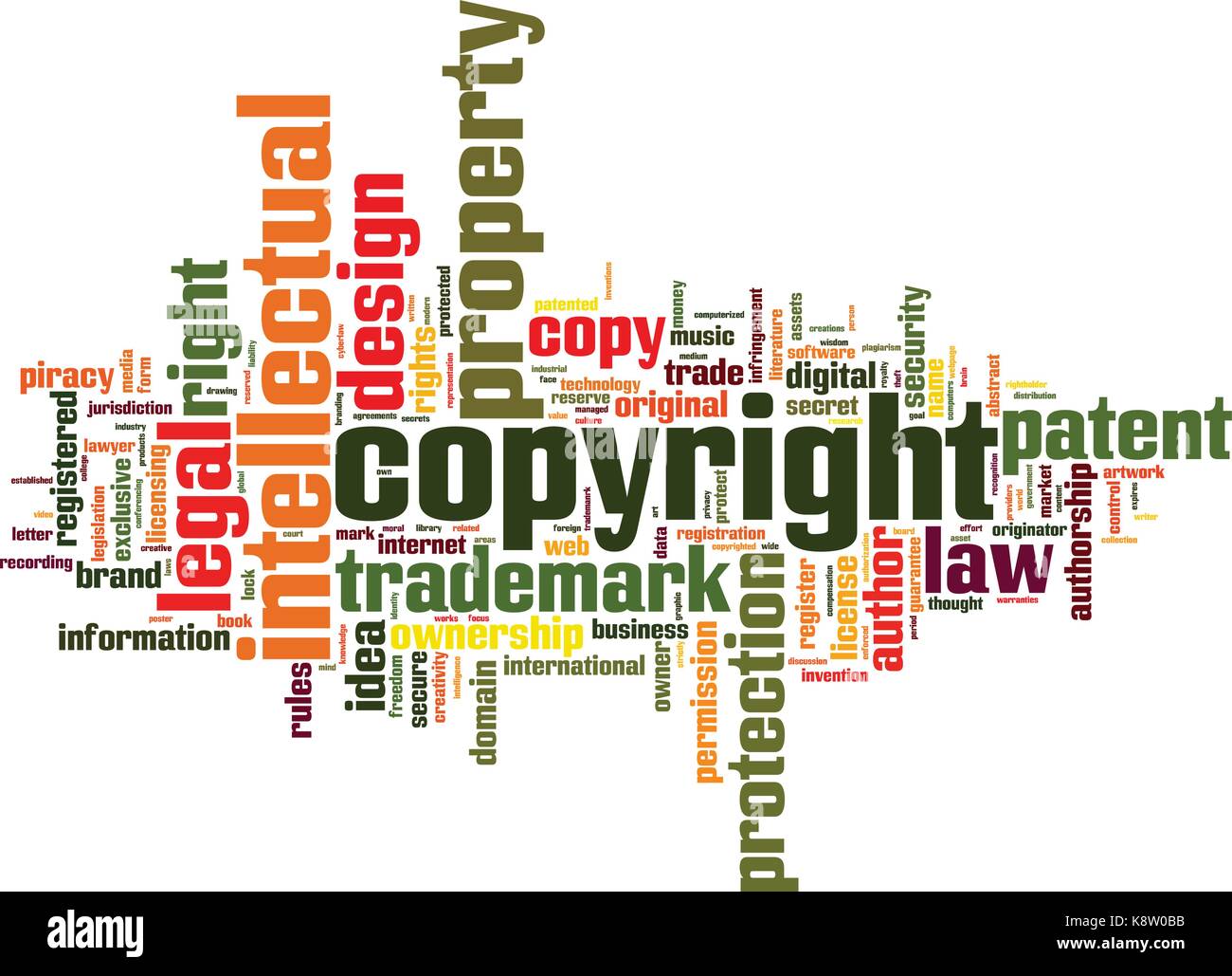 Copyright word cloud concept. Vector illustration Stock Vector Image ...