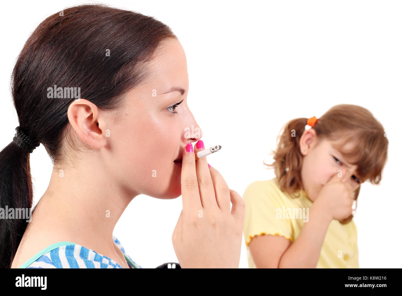 Smoking can cause diseases in children Stock Photo Alamy