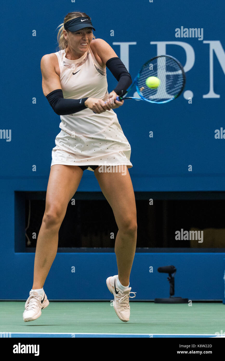 Maria Sharapova (RUS) competing at the 2017 US Open Tennis ...