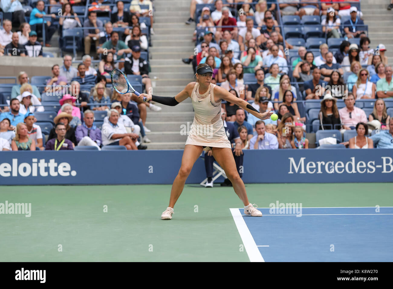 Maria Sharapova (RUS) competing at the 2017 US Open Tennis