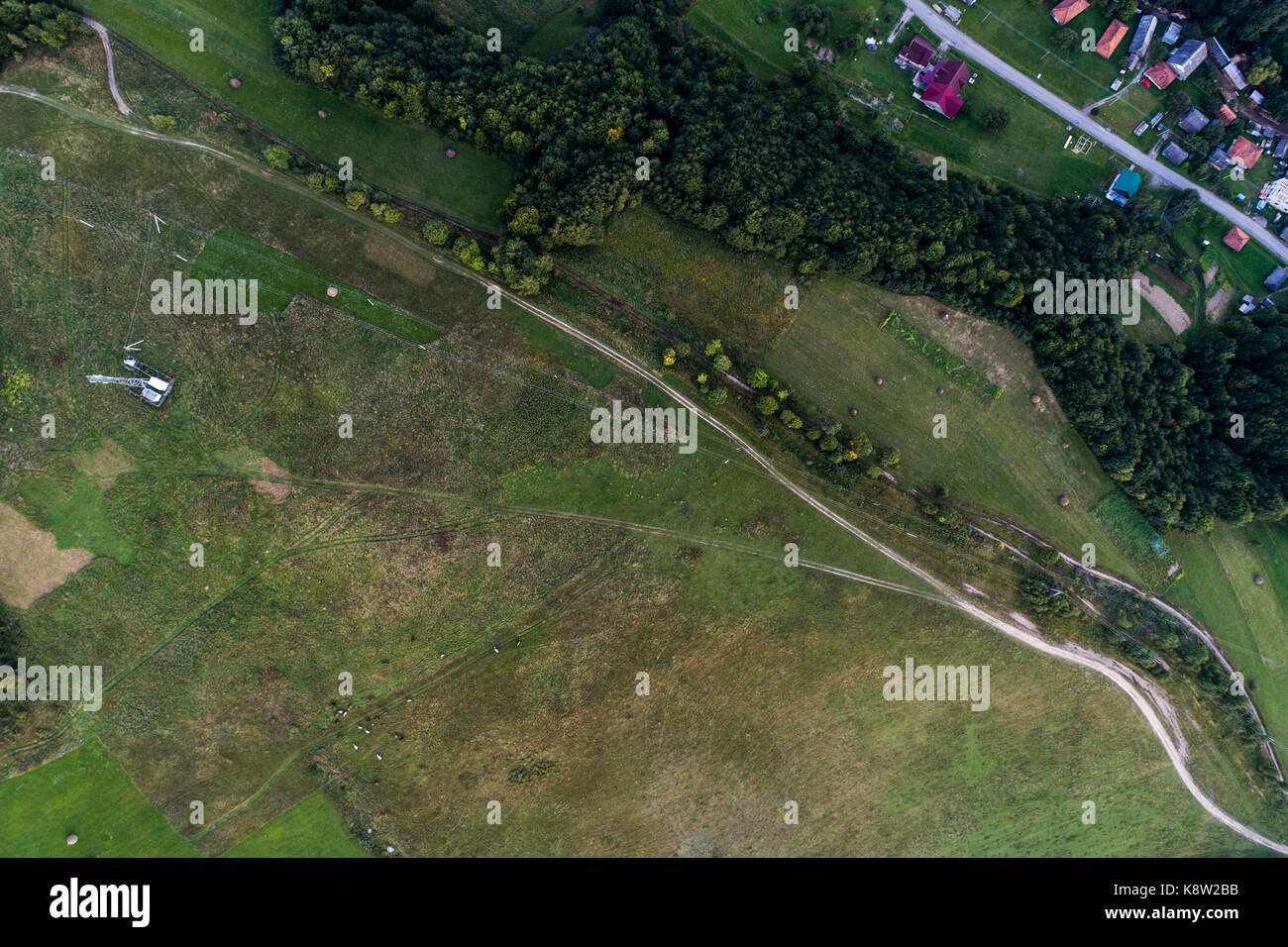 Aerial view of the village in the Carpathian mountains Stock Photo - Alamy