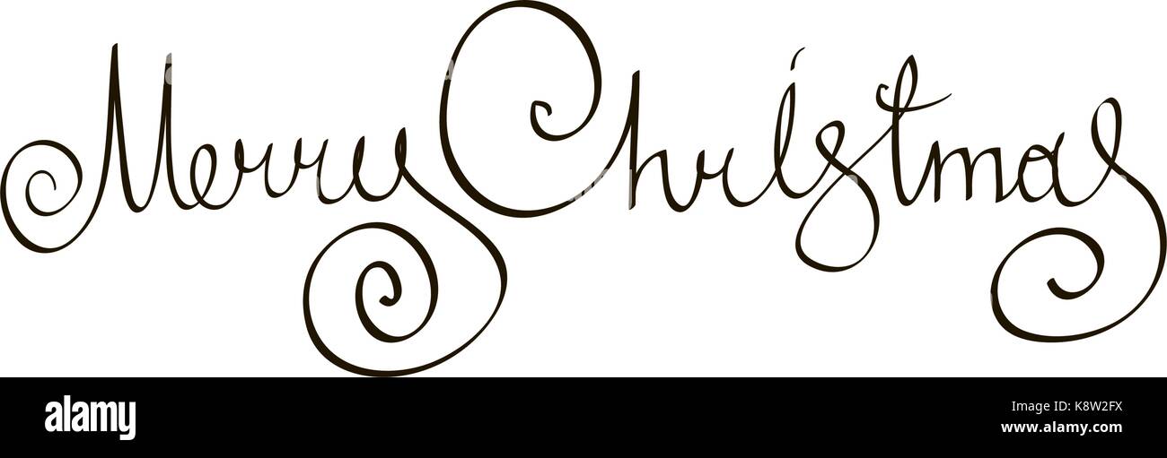 Merry Christmas vector text Calligraphic Lettering design card template ...