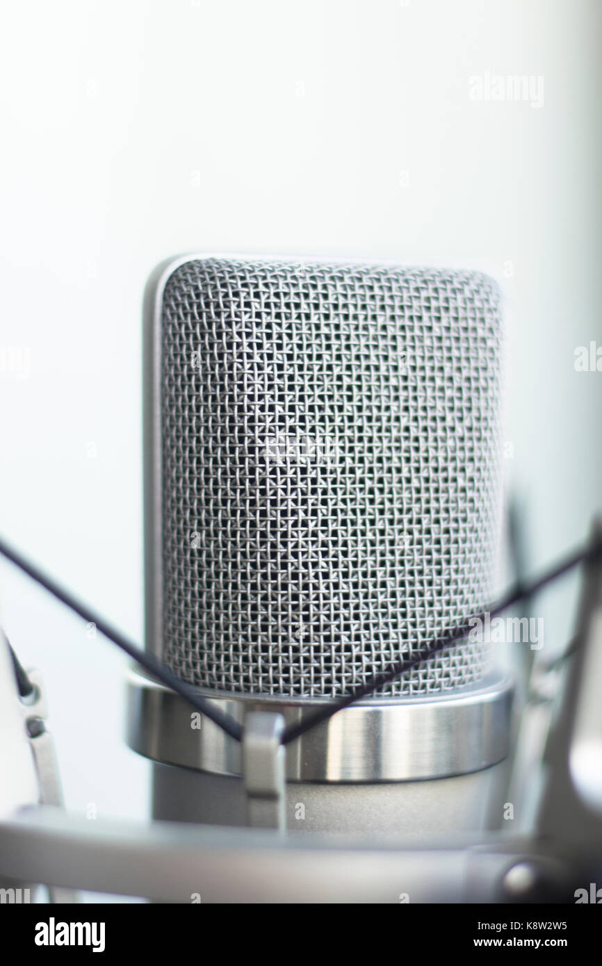 Large diaphragm condenser studio recording voice microphone to record ...