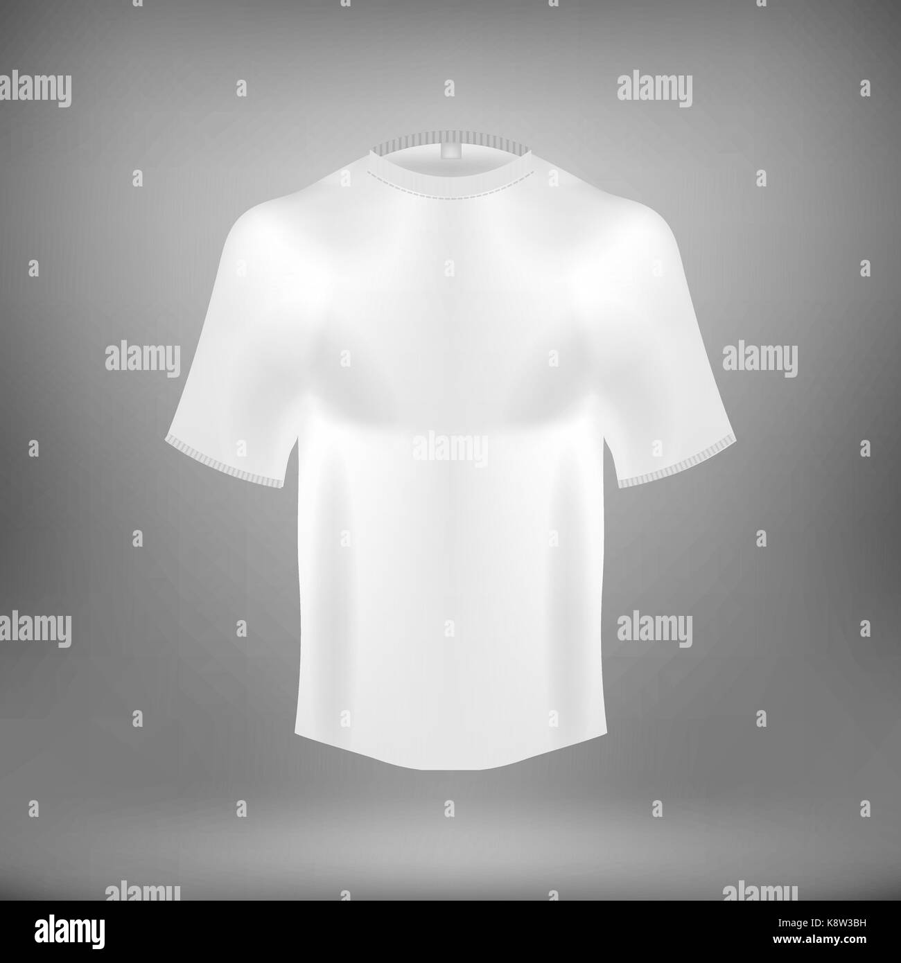 Blank White Cotton t shirt Stock Vector