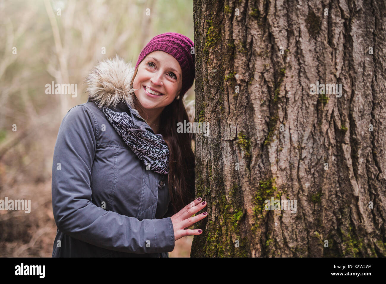 November Woman Autumn Woman in fall time of november month Stock Photo - Alamy