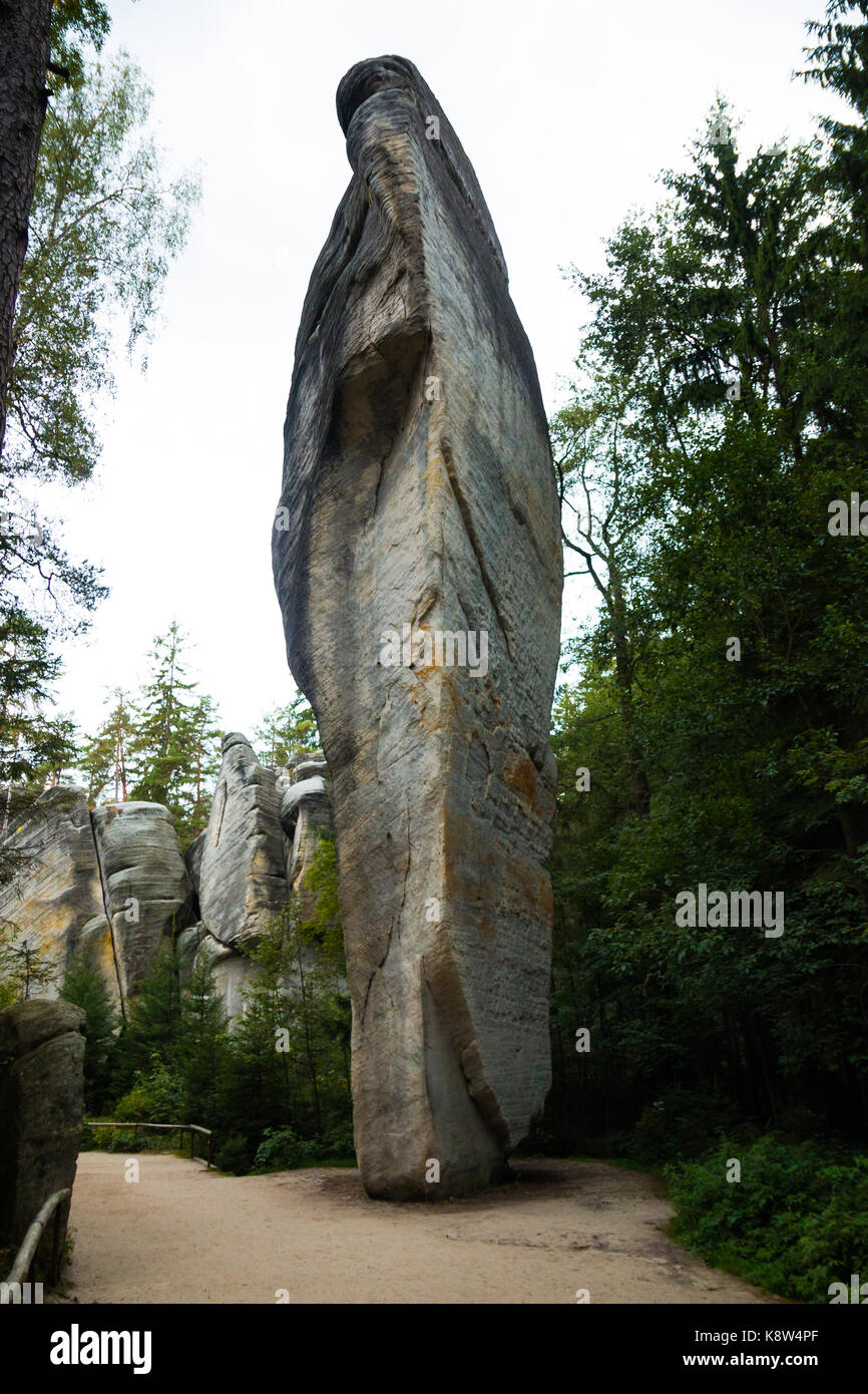 Unique rocks mountain Adrspasske skaly in national park Adrspach in ...