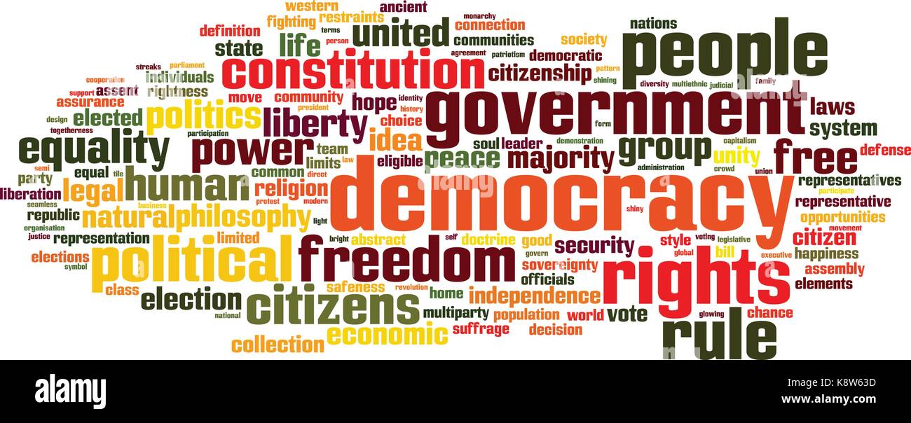 Democracy word cloud concept. Vector illustration Stock Vector Image ...