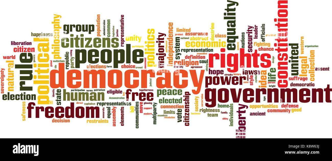 Democracy word cloud concept. Vector illustration Stock Vector Image ...