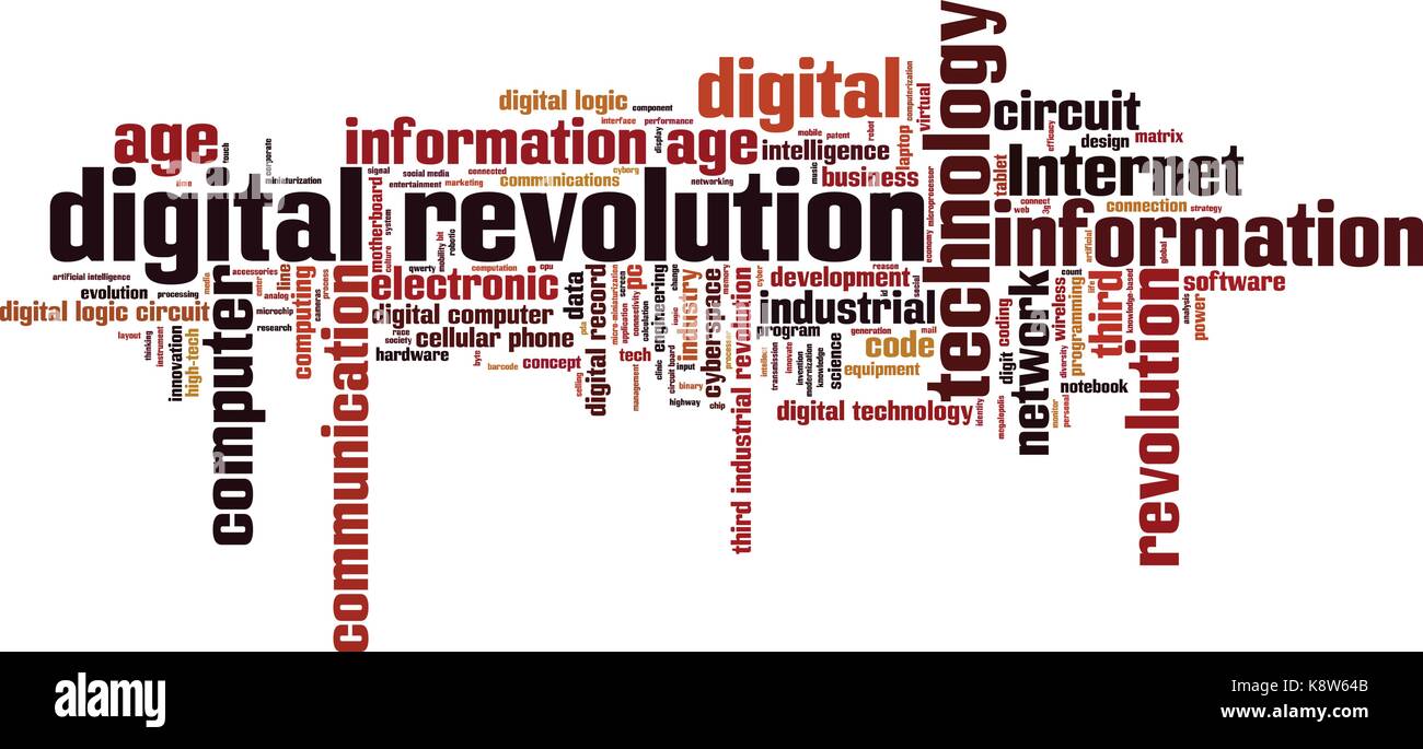 Digital revolution word cloud concept. Vector illustration Stock Vector ...