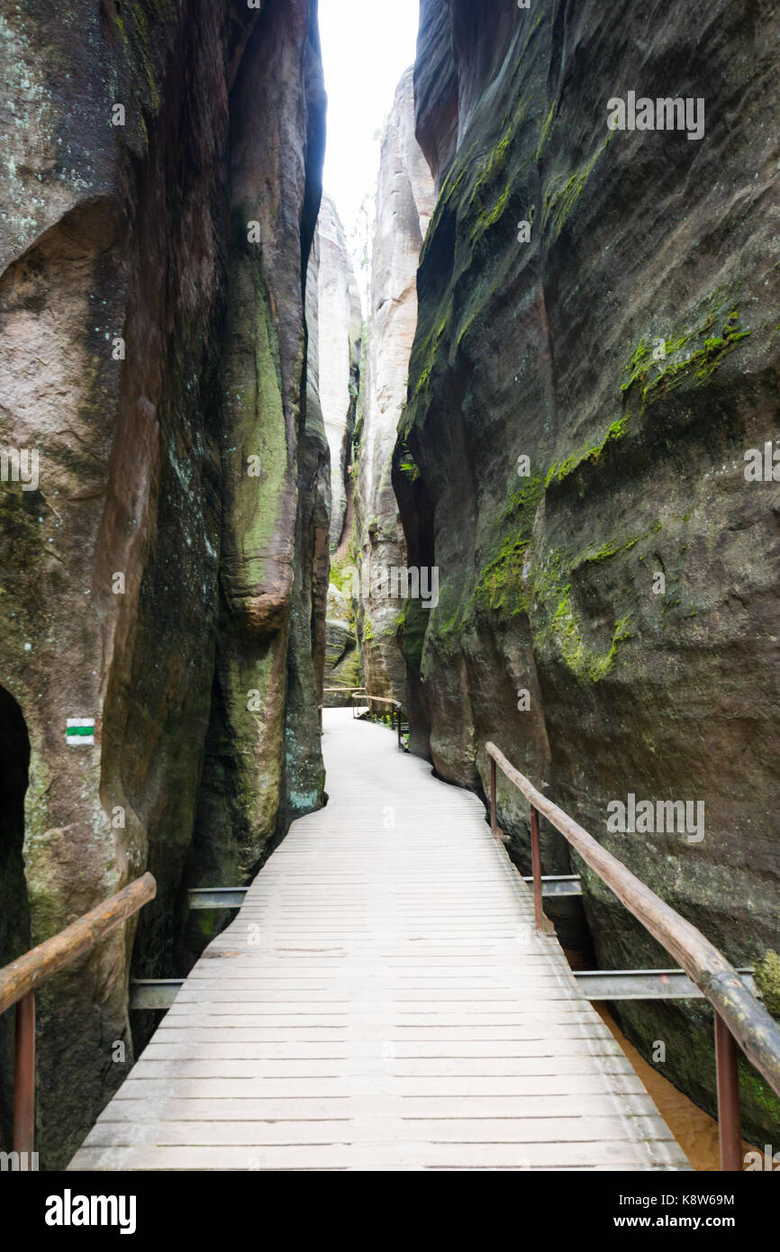 Unique rocks mountain Adrspasske skaly in national park Adrspach, Czech ...