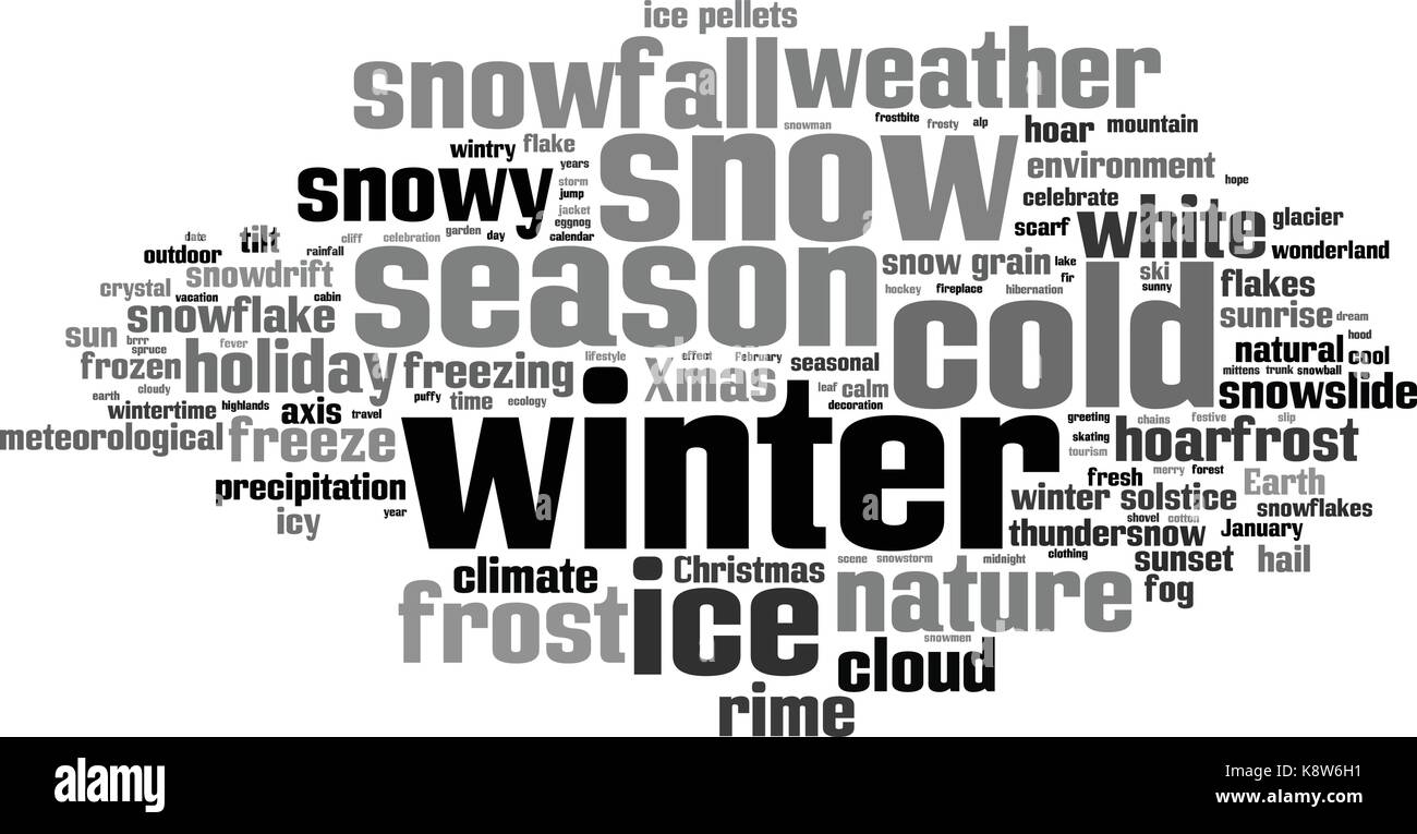 Winter word cloud concept. Vector illustration Stock Vector Image & Art ...