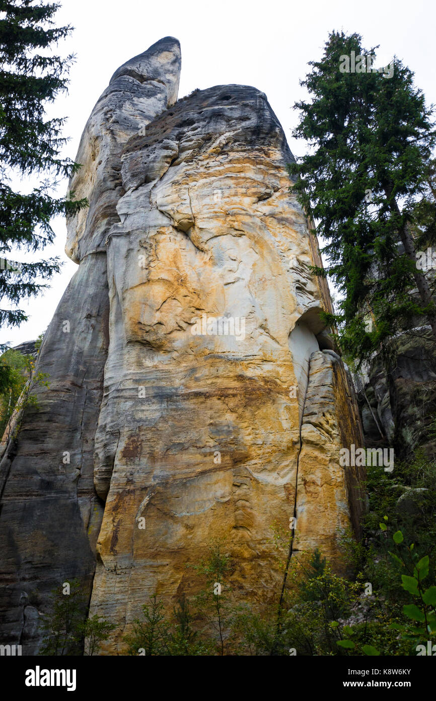 Unique rocks mountain Adrspasske skaly in national park Adrspach, Czech ...