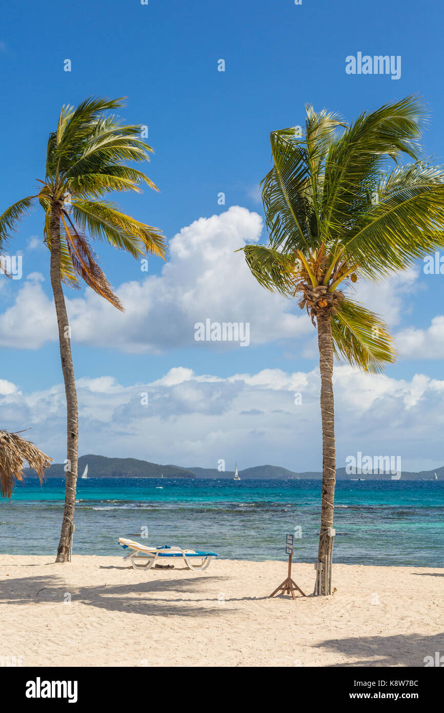 The beach at Nanny Cay, British Virgin Islands Stock Photo