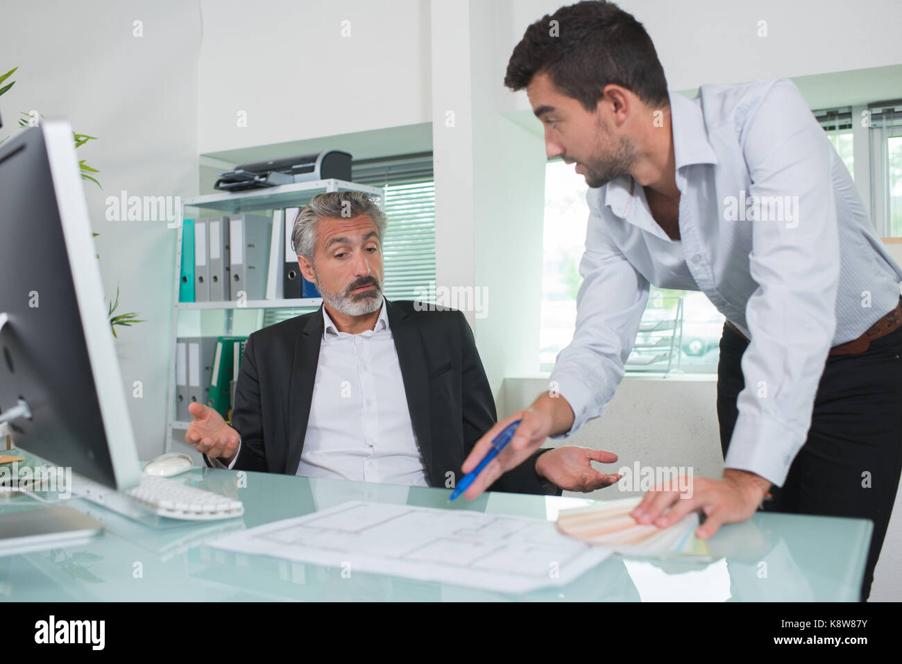 crash in the office Stock Photo Alamy
