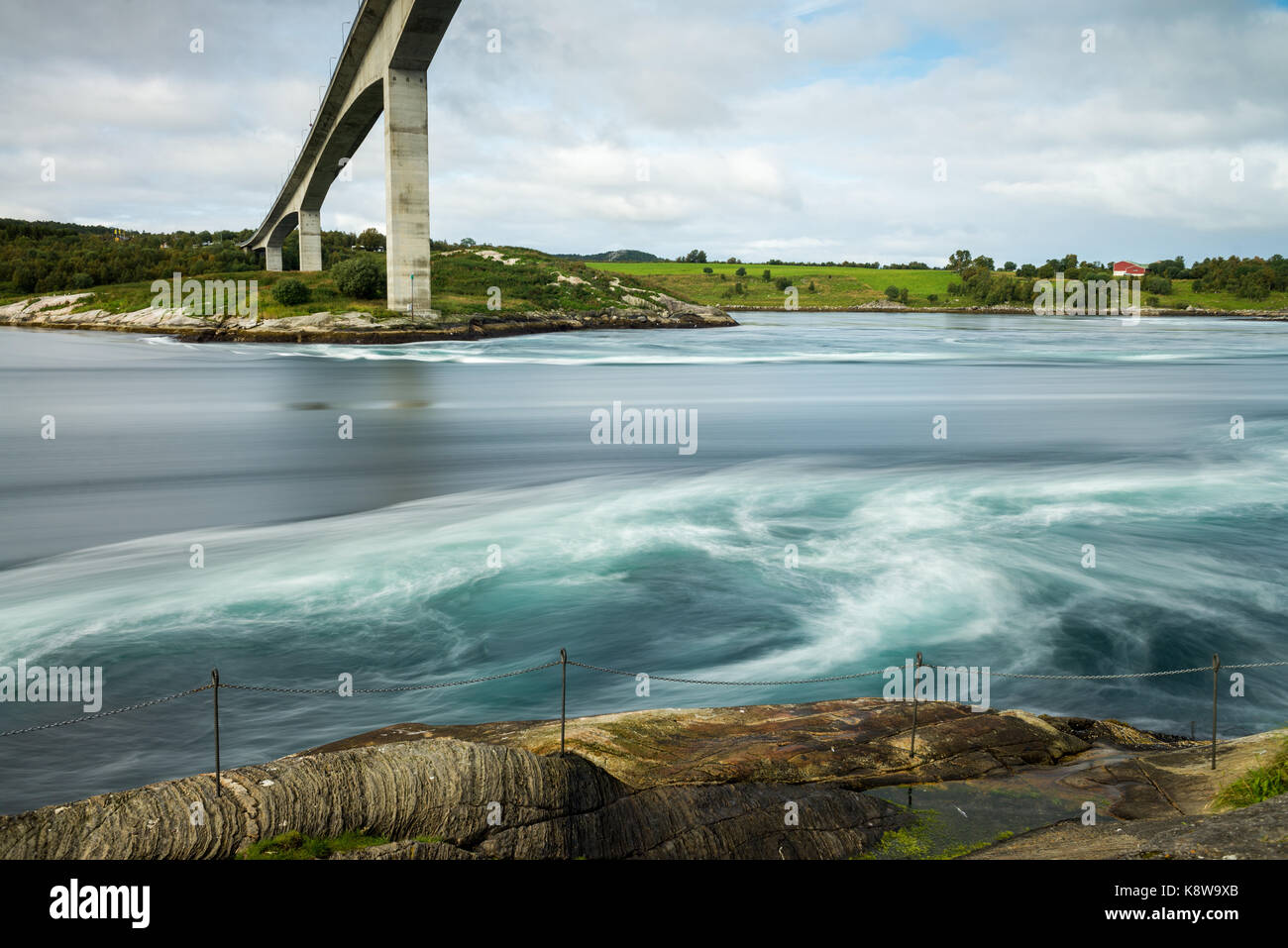 Whirlpools of the maelstrom of Saltstraumen, Nordland, Norway