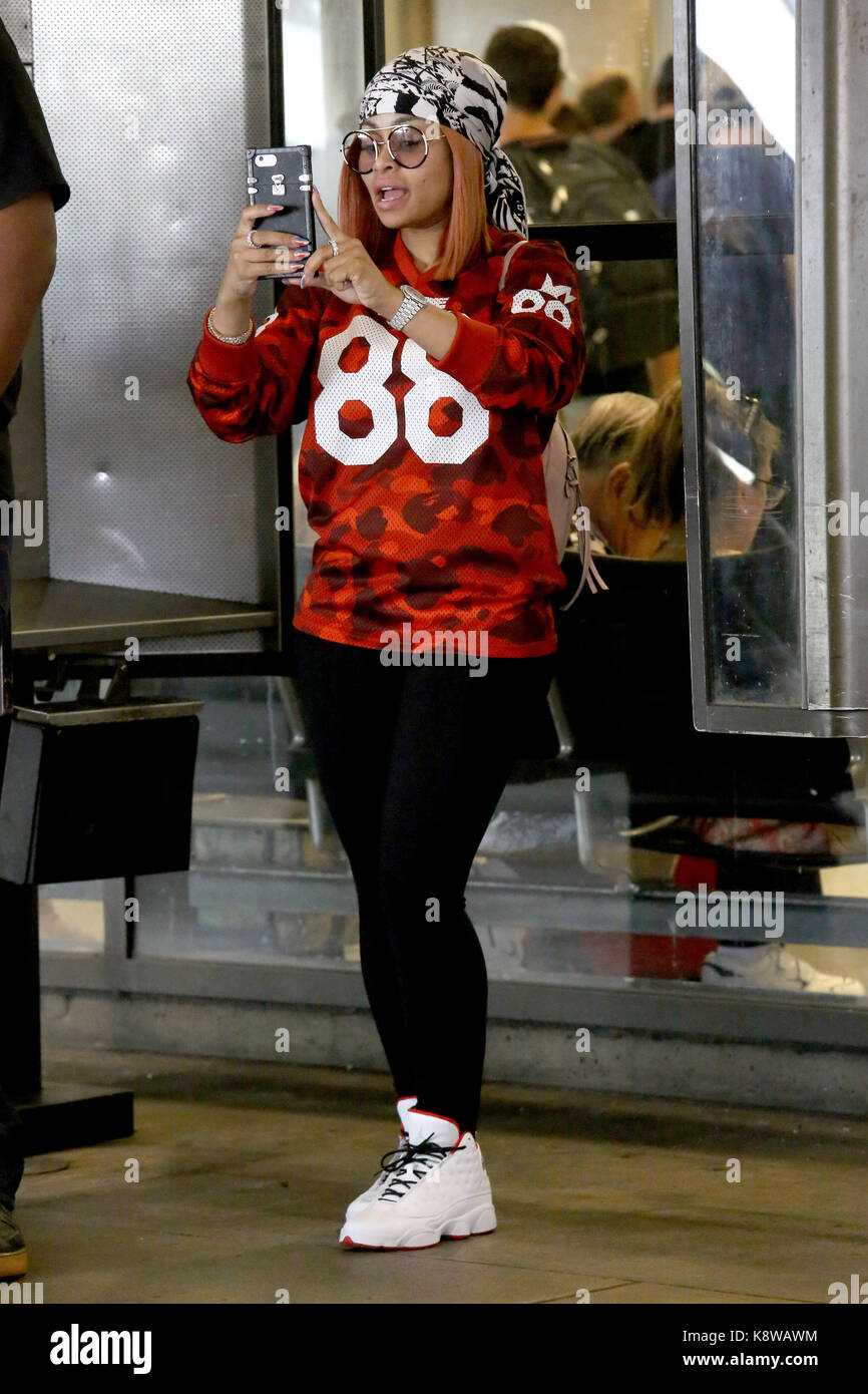 Blac Chyna arriving at Los Angeles International Airport (LAX) in Los