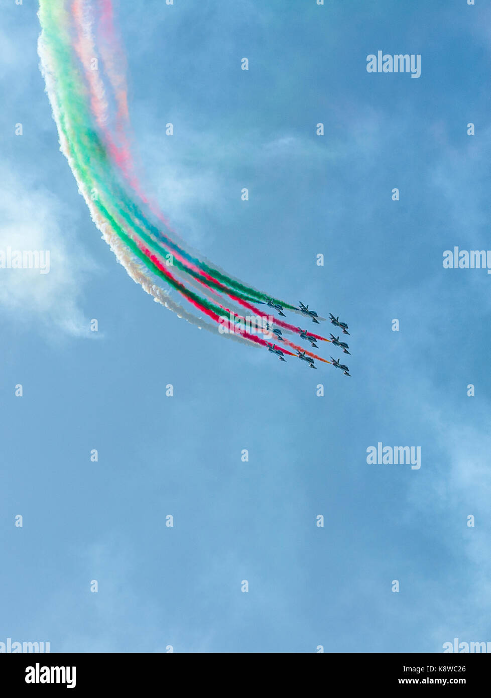 Frecce Tricolori, the Italian air display team Stock Photo