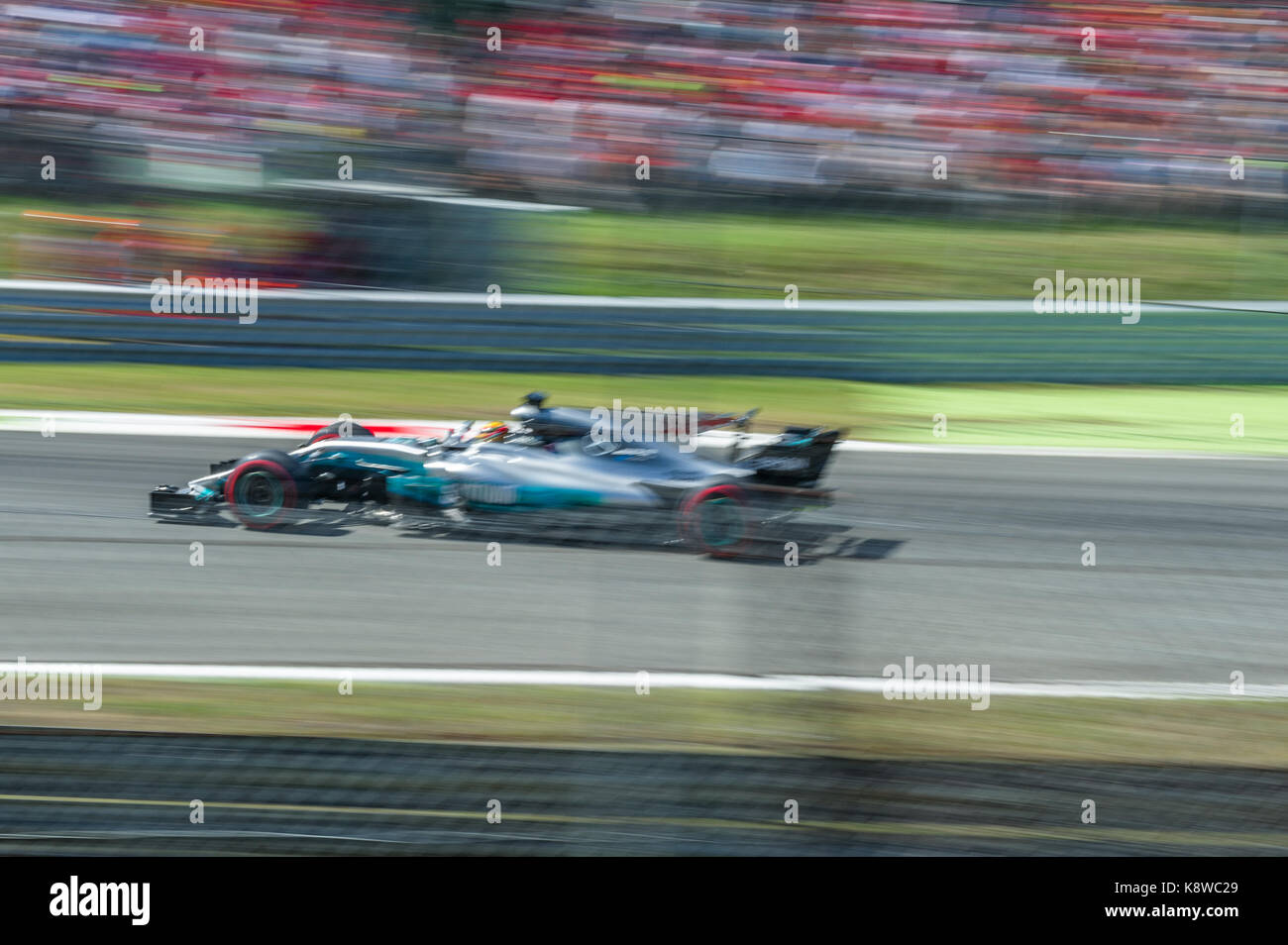 Mercedes F1 driver Lewis Hamilton at the Italian grand prix, Monza, Italy Stock Photo