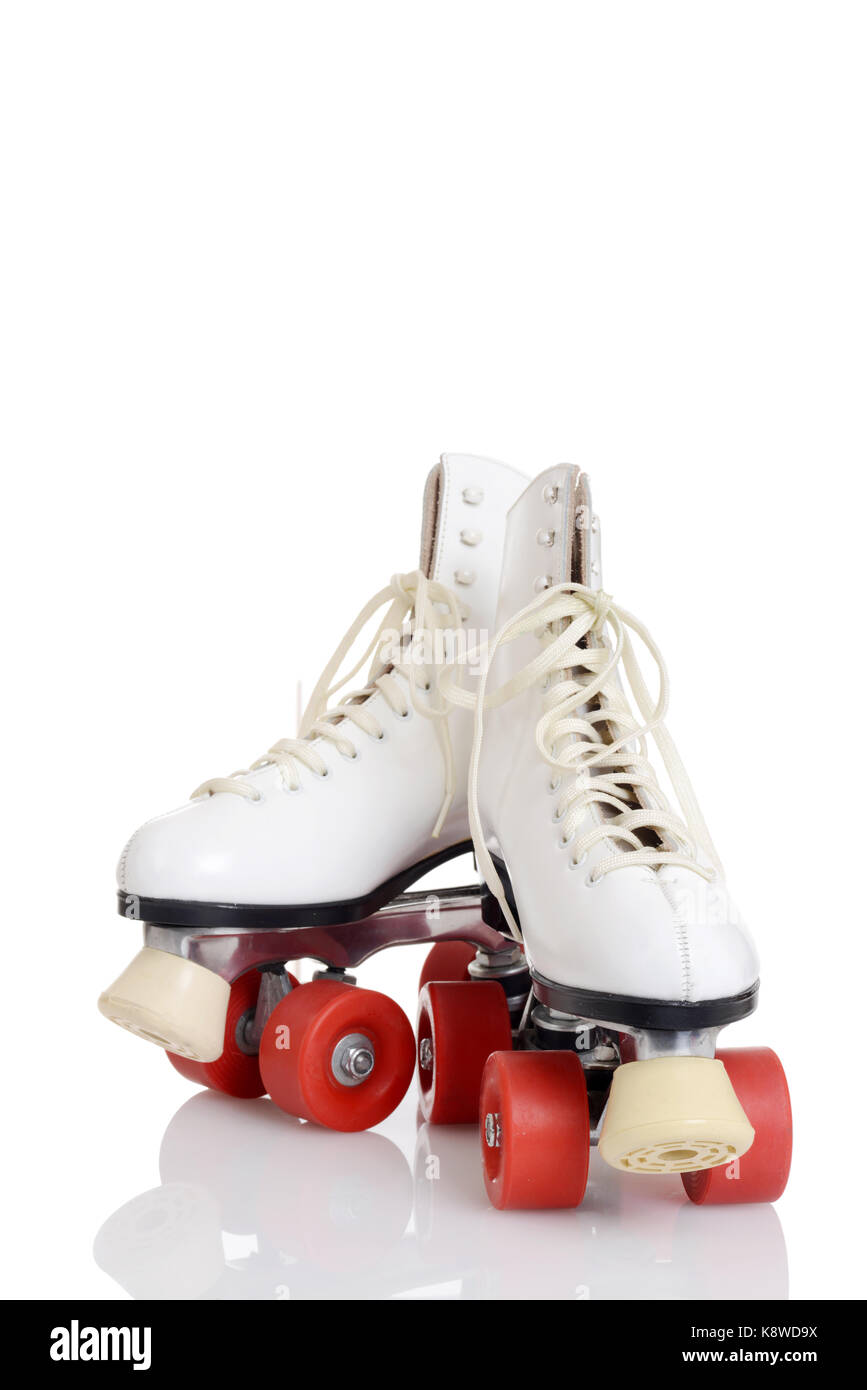 women roller skates quad with red wheels Stock Photo Alamy