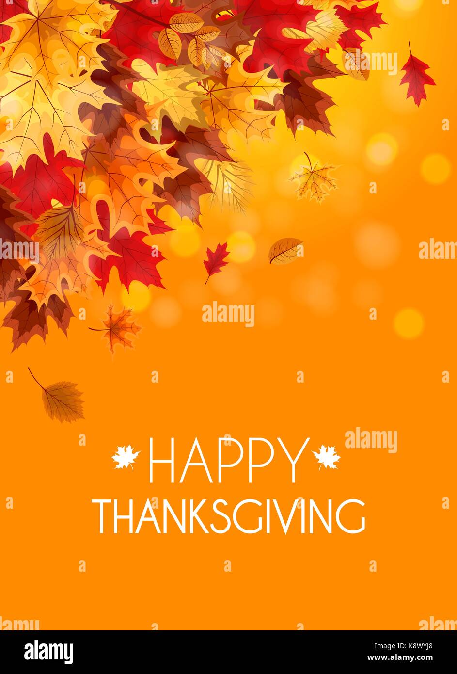 Abstract Vector Illustration Autumn Happy Thanksgiving Backgroun Stock ...