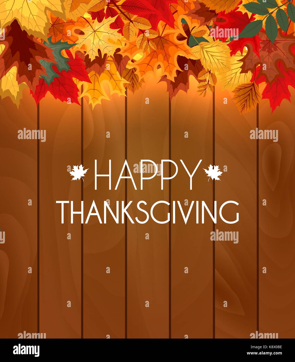 Abstract Vector Illustration Autumn Happy Thanksgiving Backgroun Stock Vector