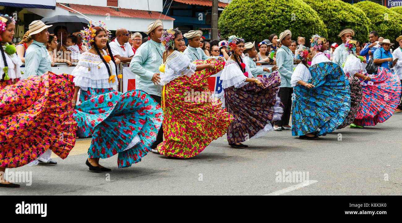 Dancers from Panama in colorful costumes wow onlookers with their