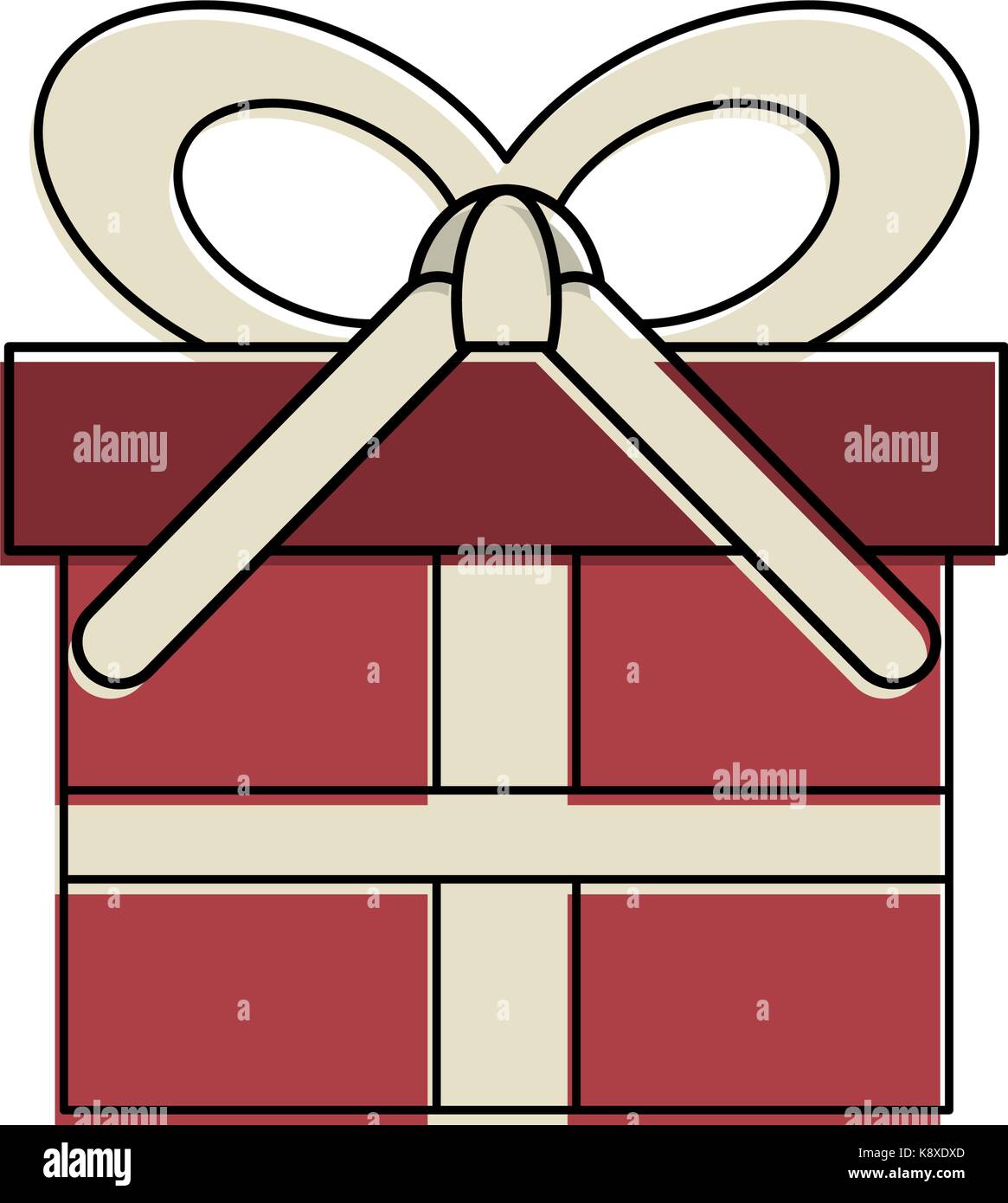 gift box with ribbon bow icon image Stock Vector Image & Art - Alamy
