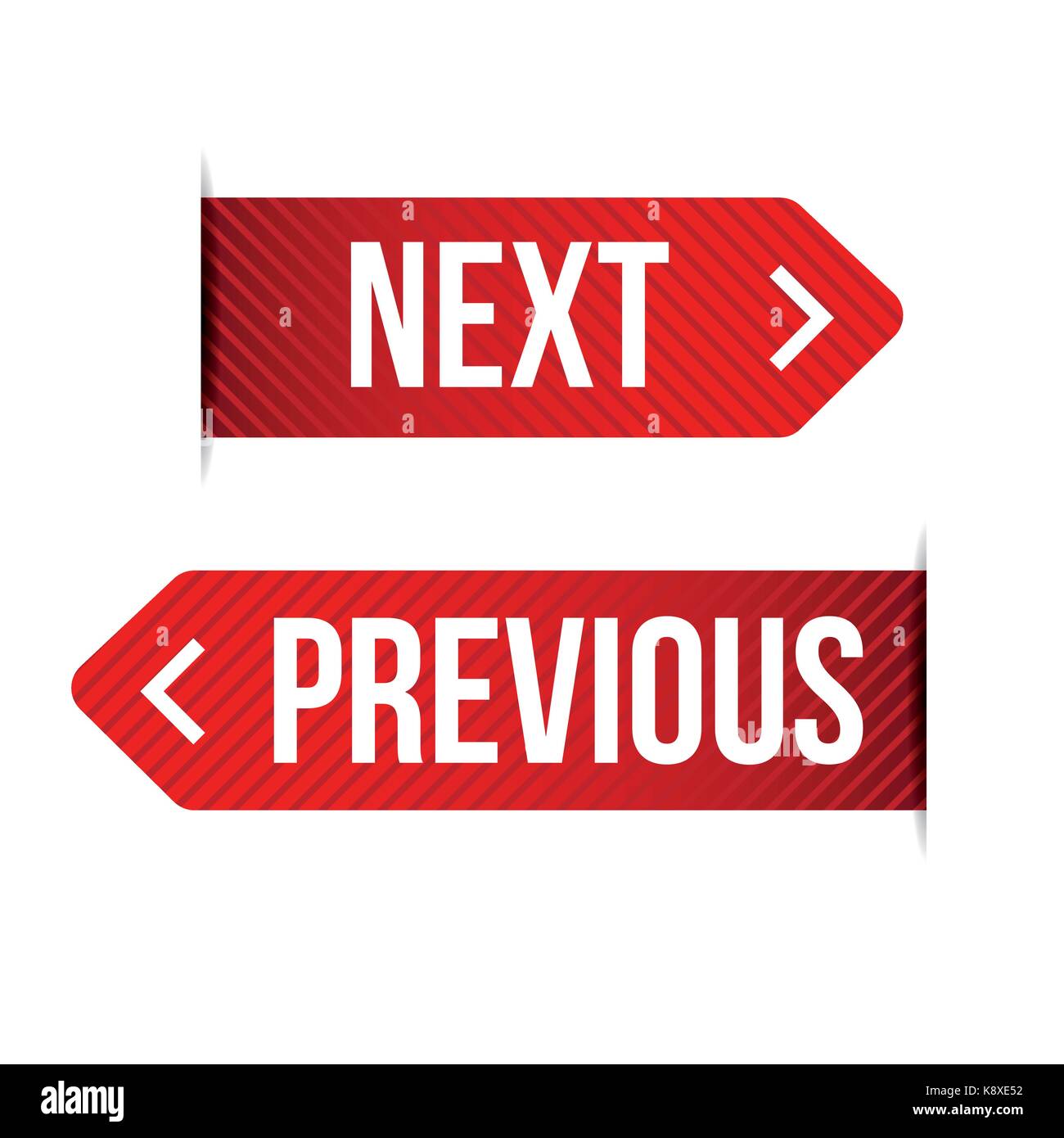 Previous next ribbon sign vector Stock Vector Image & Art - Alamy