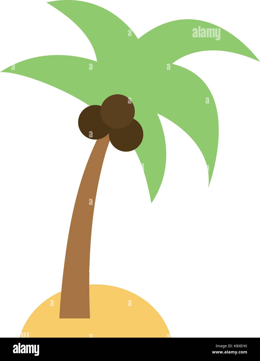 island with palm tree icon image Stock Vector Image & Art - Alamy