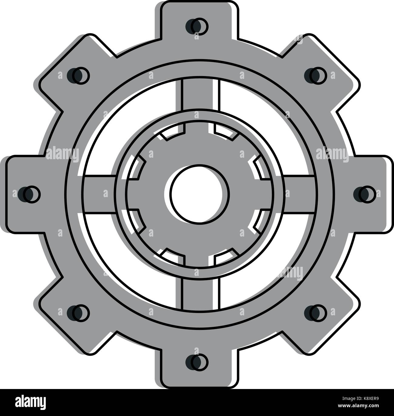 single gear icon image Stock Vector Image & Art - Alamy