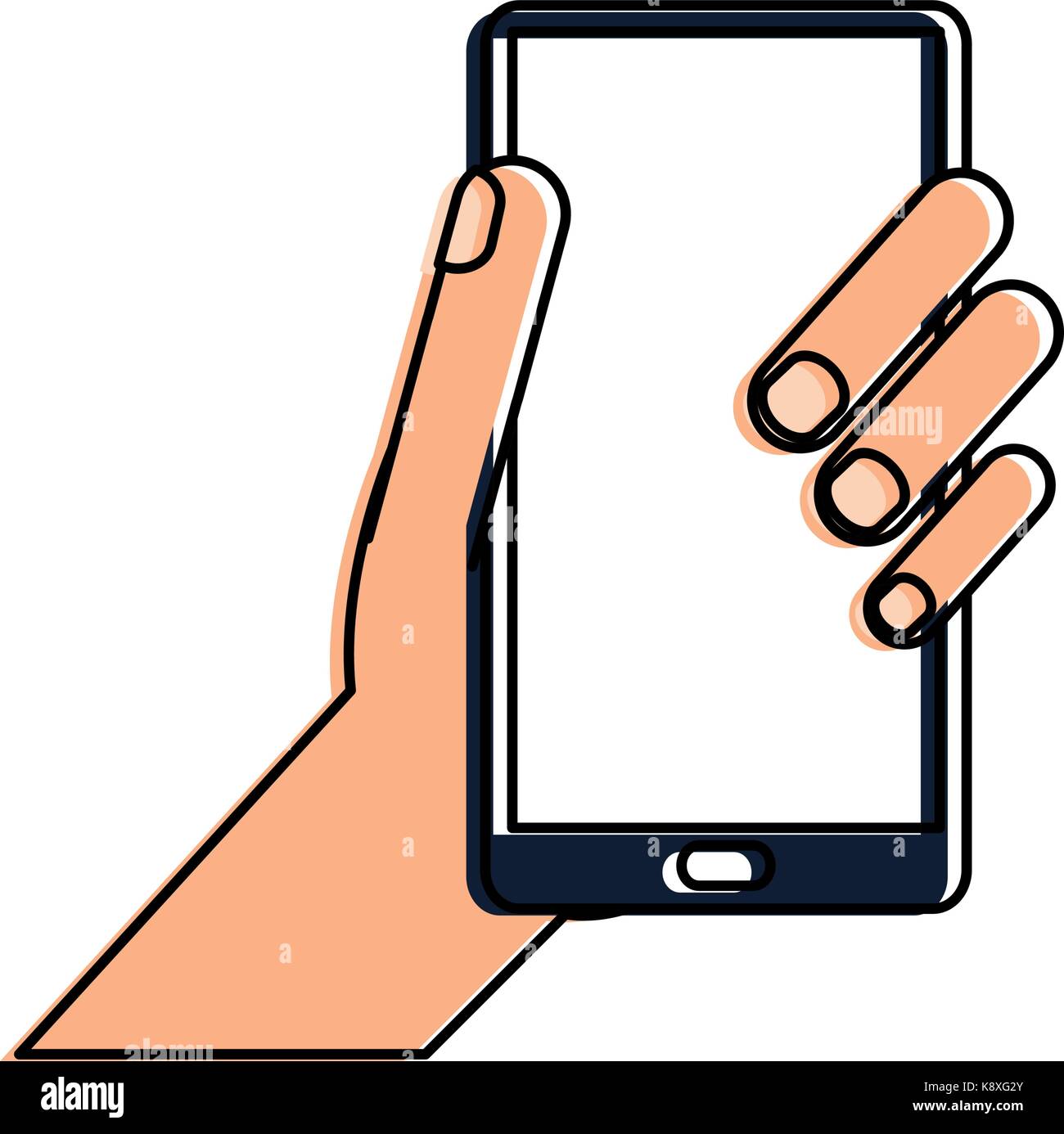 hand holding smartphone icon image Stock Vector Image & Art - Alamy