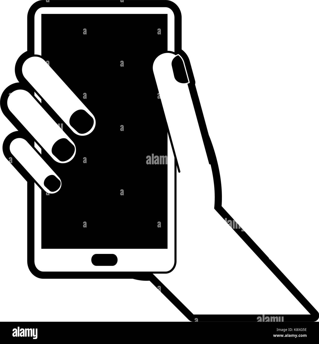hand holding smartphone icon image Stock Vector Image & Art - Alamy