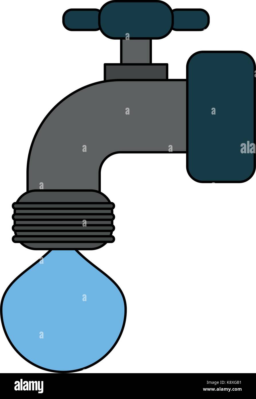 faucet and water drop icon image Stock Vector Image & Art - Alamy