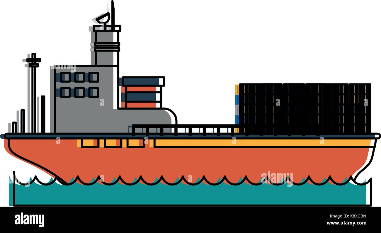 cargo ship with containers icon image Stock Vector Image & Art - Alamy