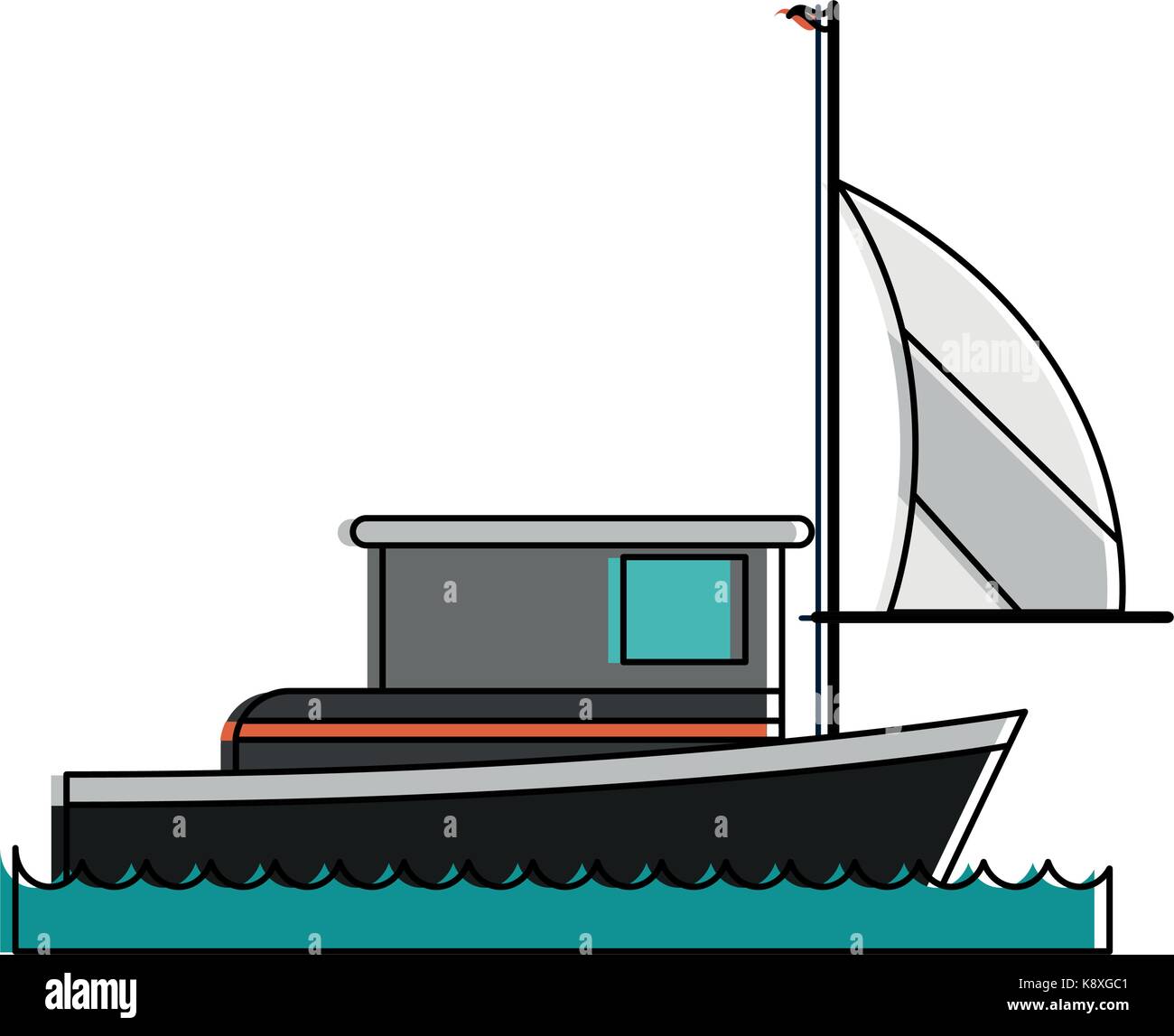Sails boats Stock Vector Images - Alamy
