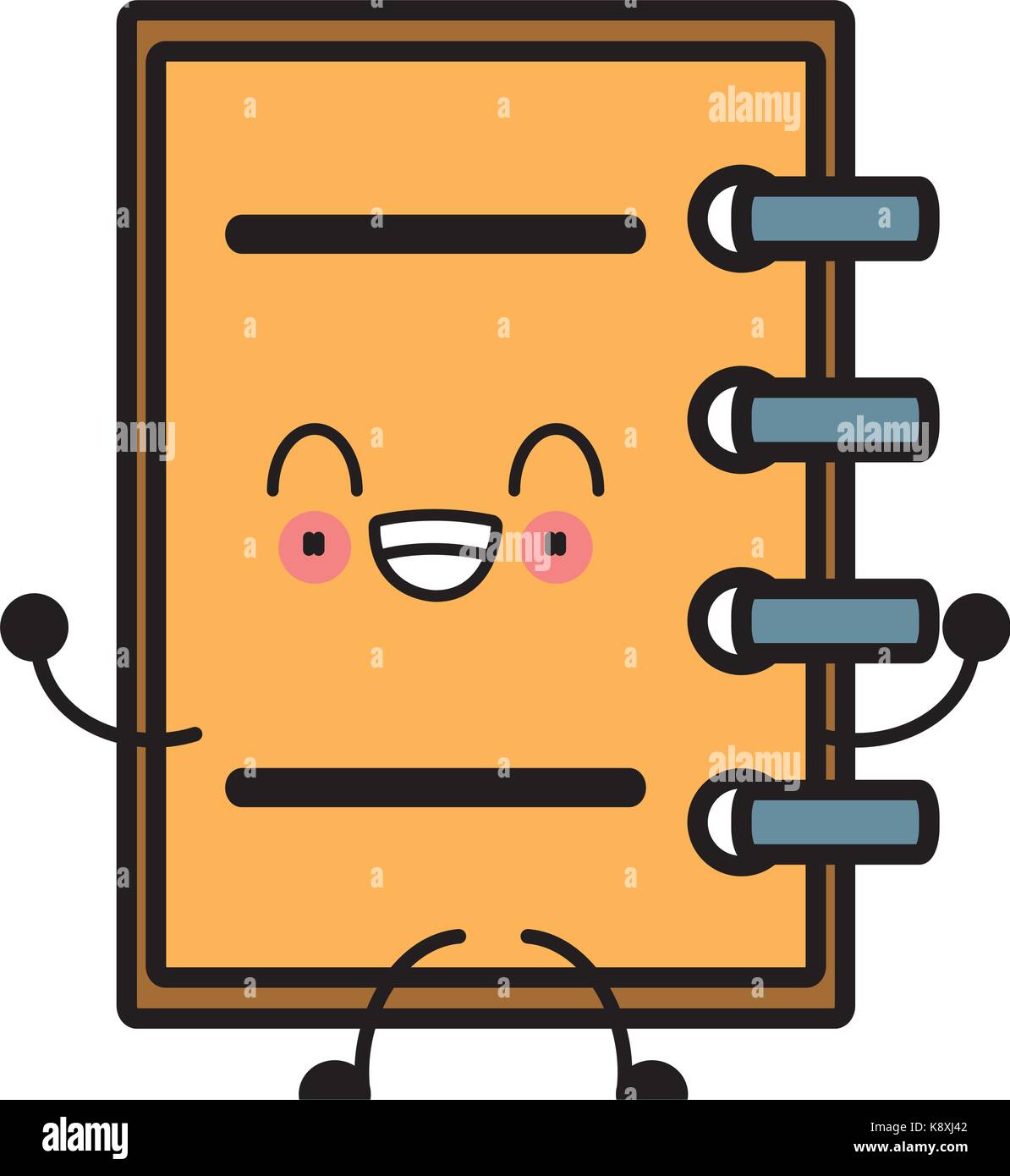 Document sheet paper cute kawaii cartoon Stock Vector Image & Art - Alamy