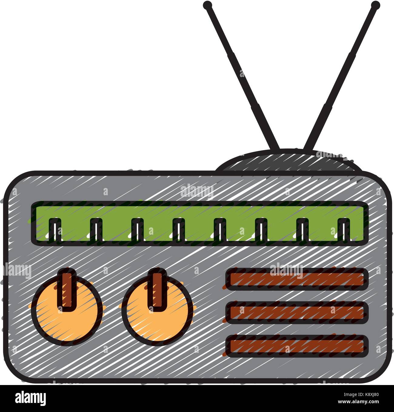 Old radio stereo Stock Vector Image & Art - Alamy