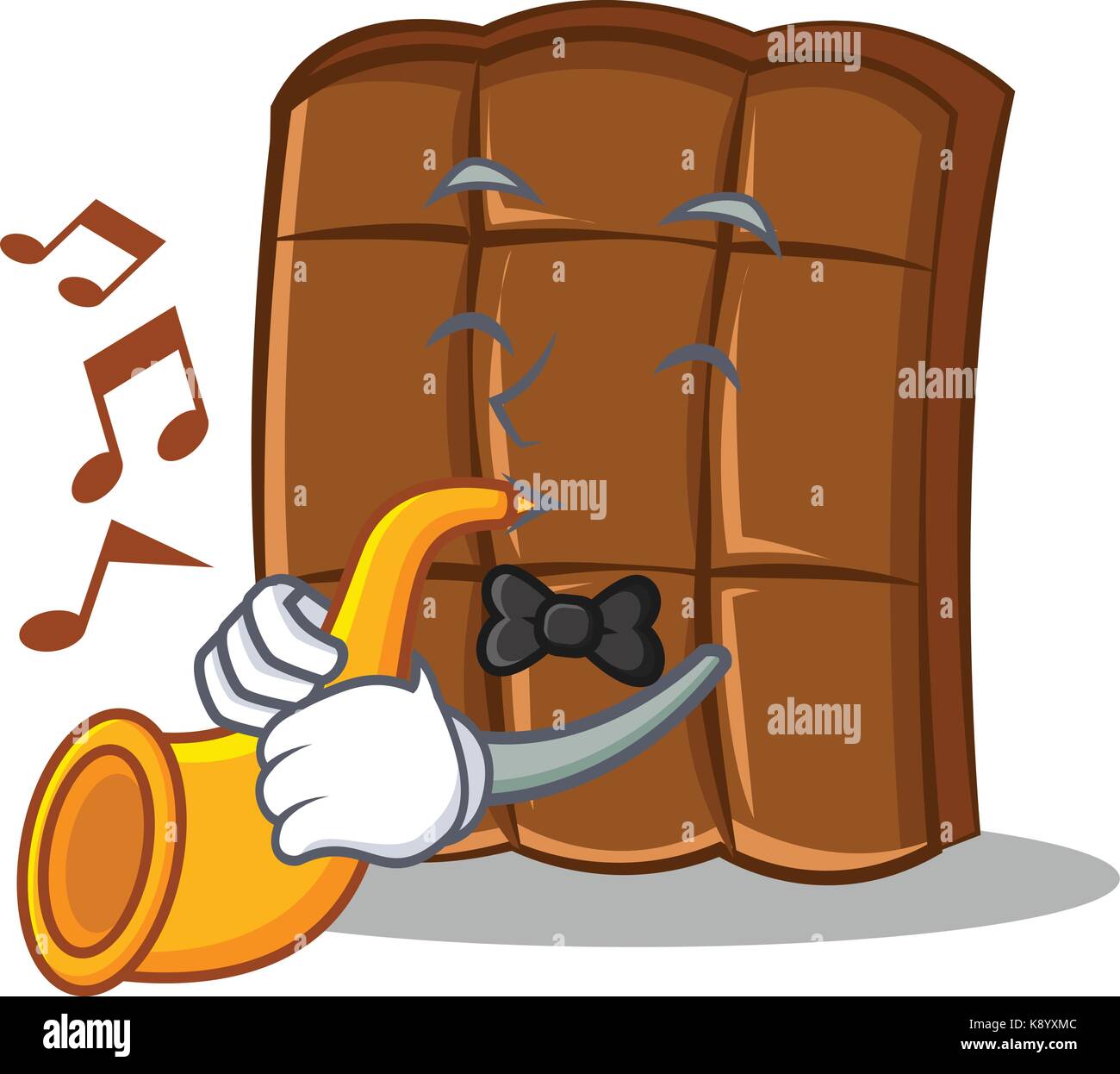 With trumpet chocolate character cartoon style Stock Vector Image & Art ...