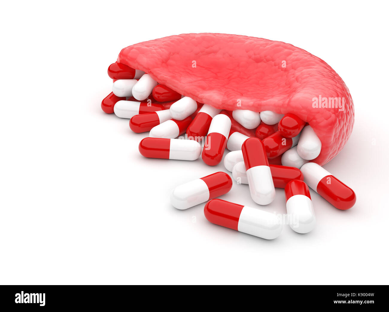 Hemoglobin stuffed with capsules Stock Photo