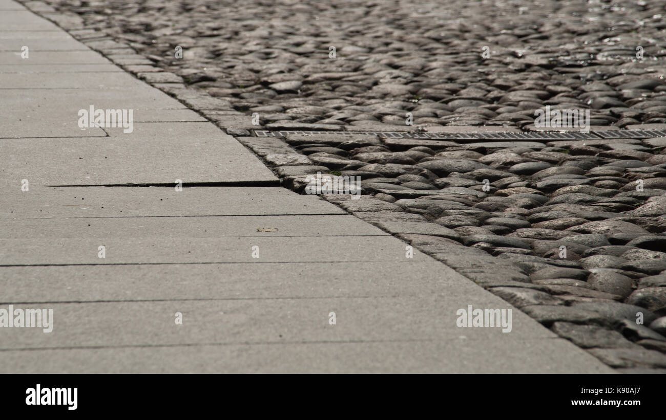 Stone road cobble texture background Stock Photo - Alamy