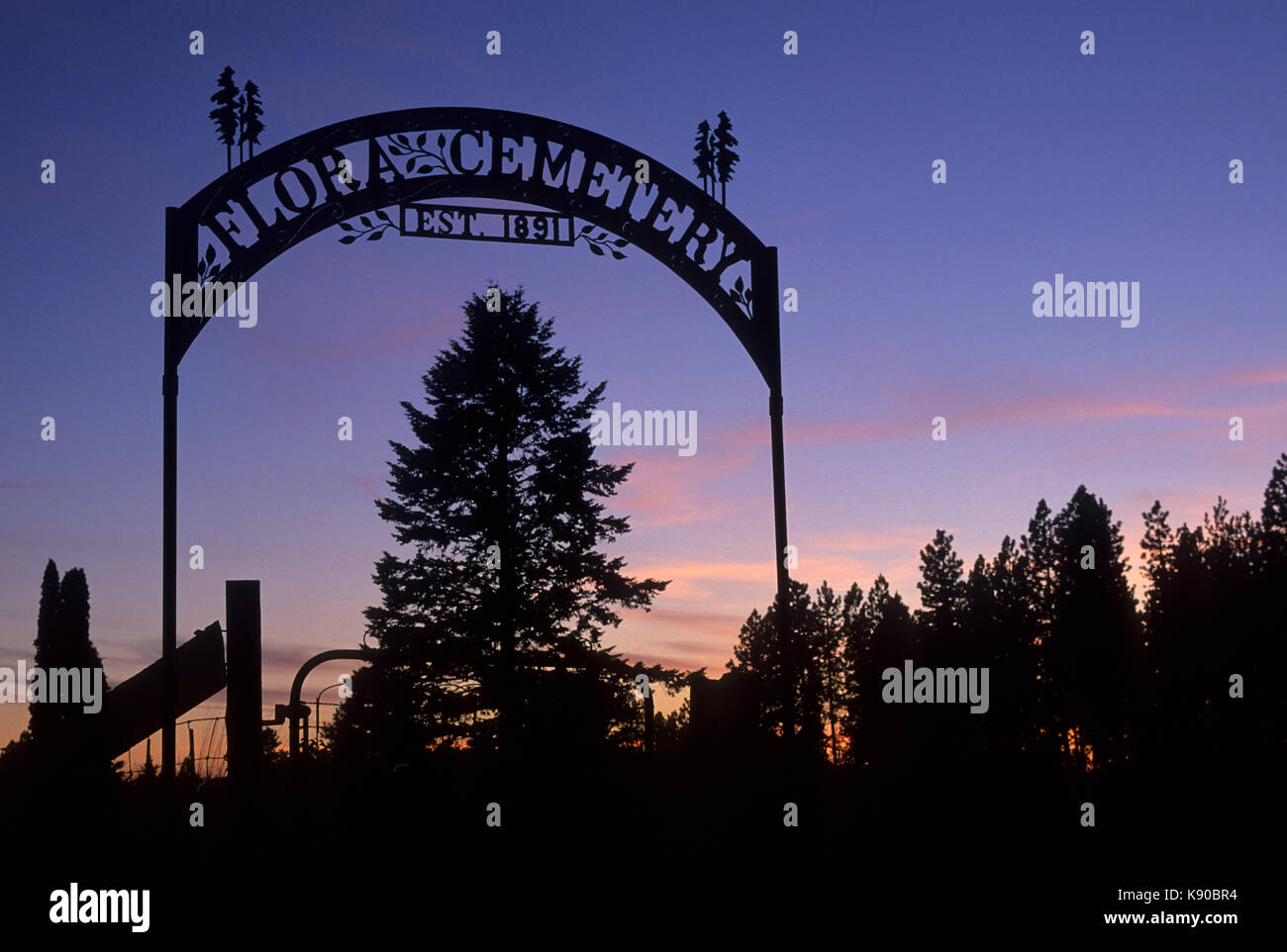 Flora Cemetery, Flora, Oregon Stock Photo Alamy