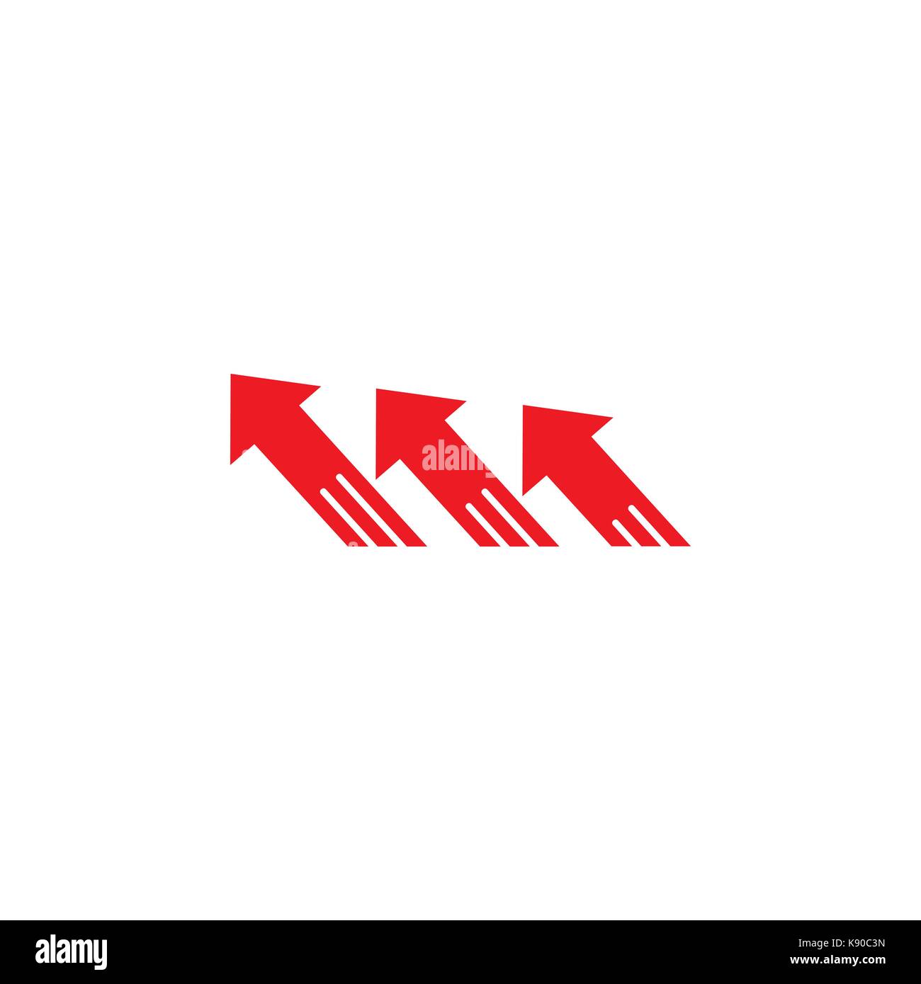 arrows up symbol logo vector Stock Vector Image & Art - Alamy