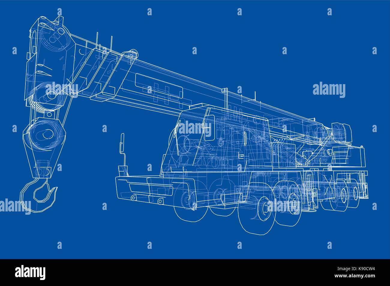 Mobile crane. Vector Stock Vector Image & Art Alamy