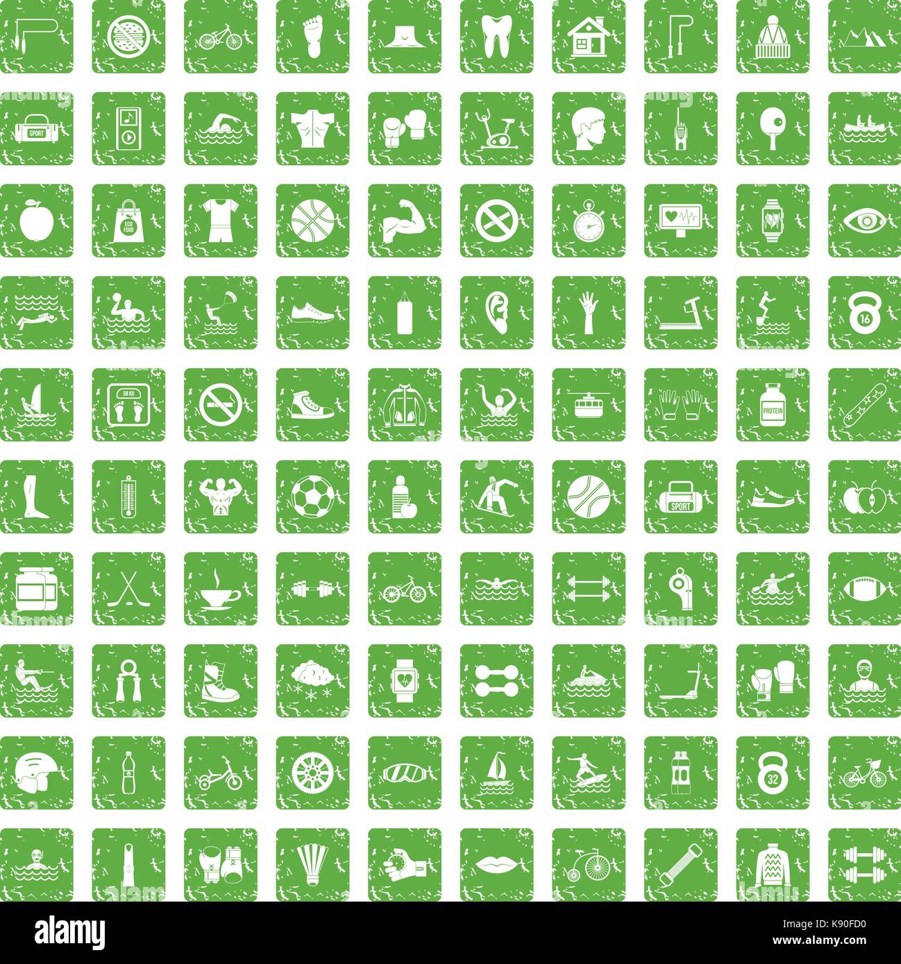 100 men health icons set grunge green Stock Vector Image & Art - Alamy