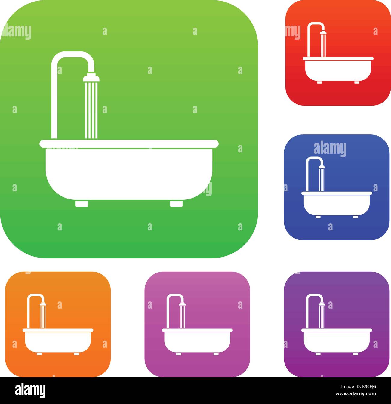 Bathroom set color collection Stock Vector Image & Art - Alamy