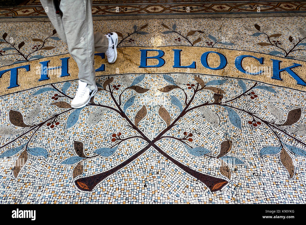 Entrance historic Block Arcade Melbourne Victoria Australia Stock Photo