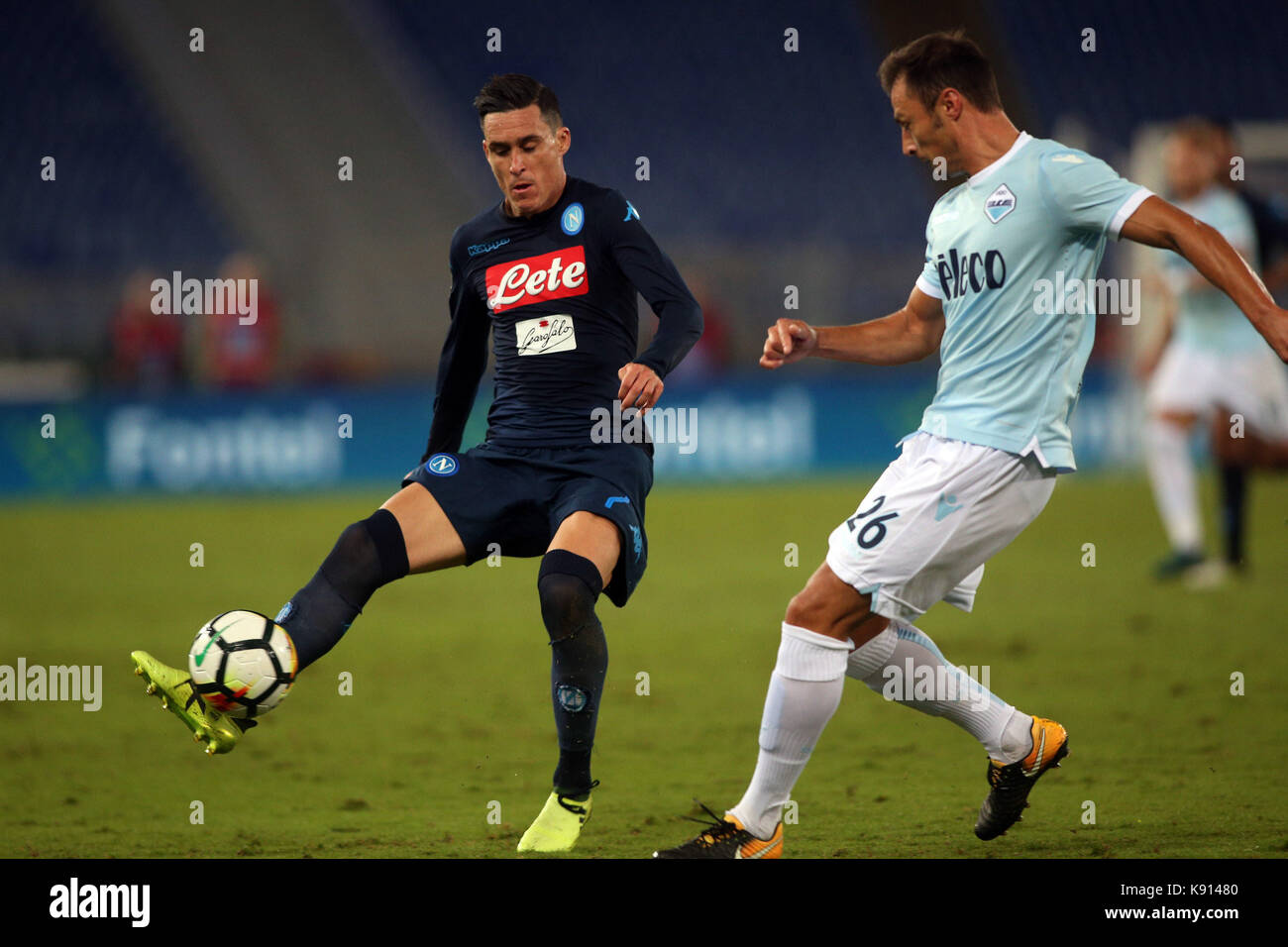 Italy, Rome, September 20, 2017:Hamsik in action during the football ...